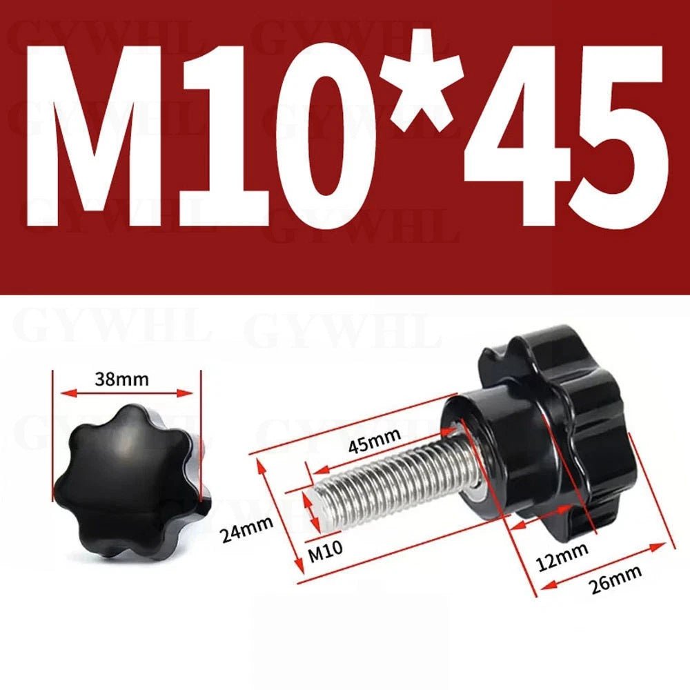 Star Bakelite Thumb Screws – Hand Clamping Knob Bolts, Stainless Steel Thread M3 to M12 - HomeDIYer