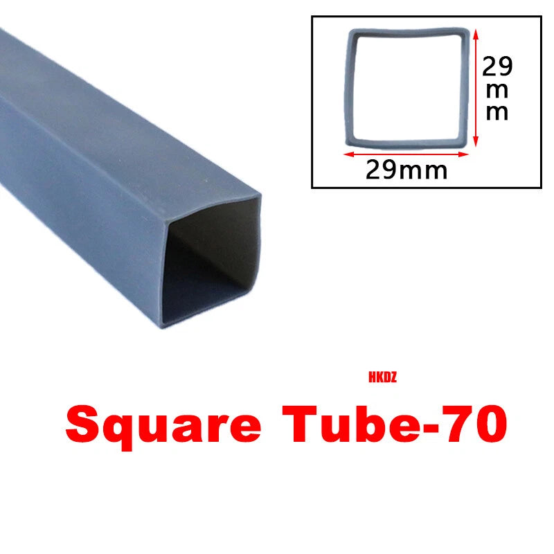 Square Silicone Rubber Hollow Tube Pipe Protector Seal Strips Width 2.5mm~108mm