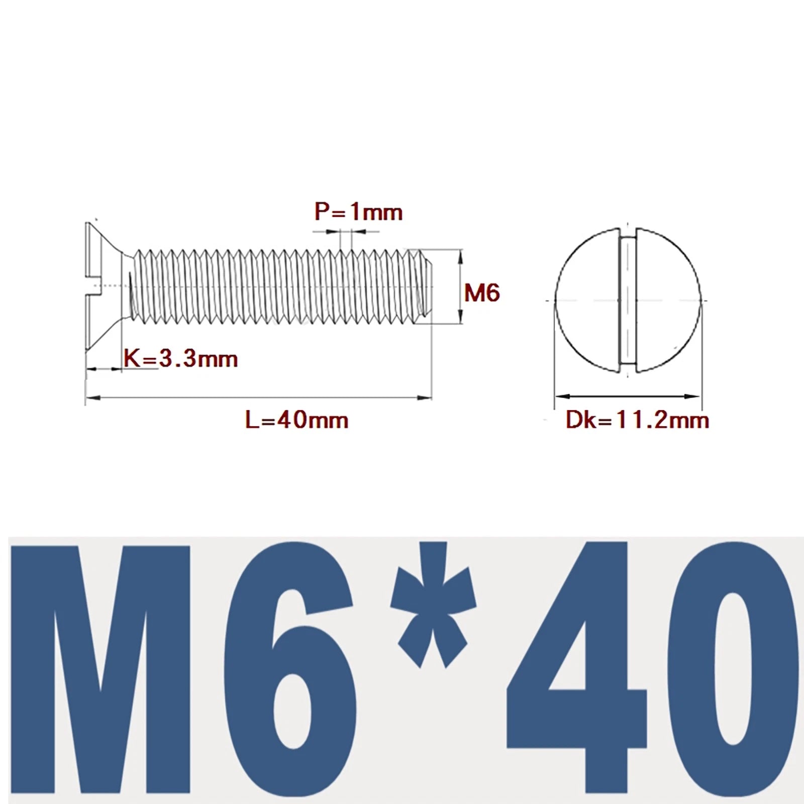 Countersunk Slotted Machine Screws M2–M8 | A2 Stainless Steel DIN 963