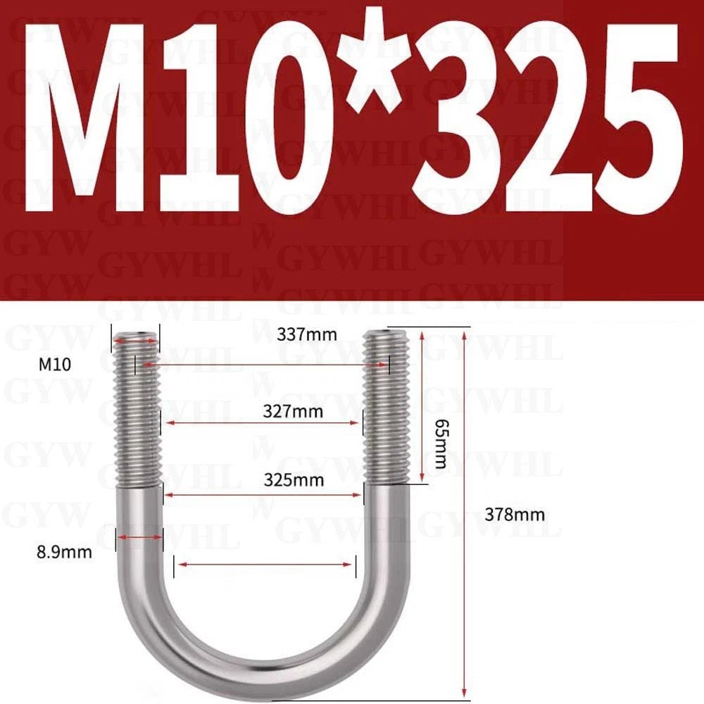 Marine Grade Round Bend U - Bolts — A2 & A4 Stainless Steel, M6 to M20 - HomeDIYer