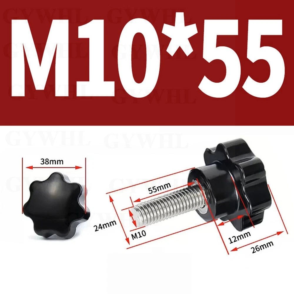 Star Bakelite Thumb Screws – Hand Clamping Knob Bolts, Stainless Steel Thread M3 to M12 - HomeDIYer