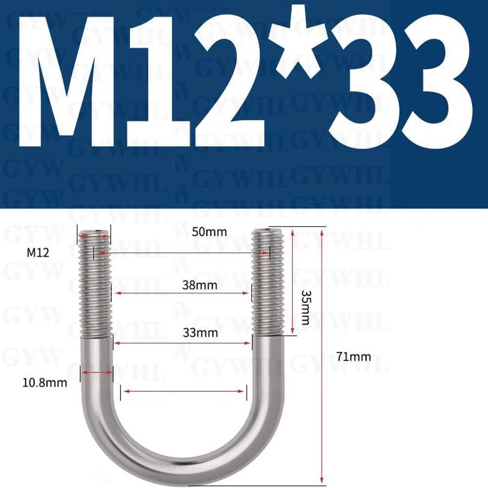 Marine Grade Round Bend U - Bolts — A2 & A4 Stainless Steel, M6 to M20 - HomeDIYer