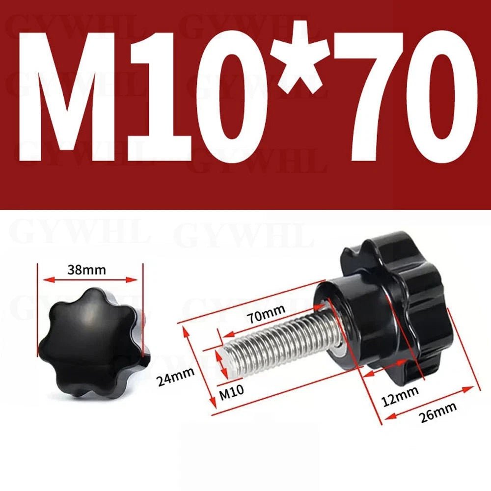 Star Bakelite Thumb Screws – Hand Clamping Knob Bolts, Stainless Steel Thread M3 to M12 - HomeDIYer