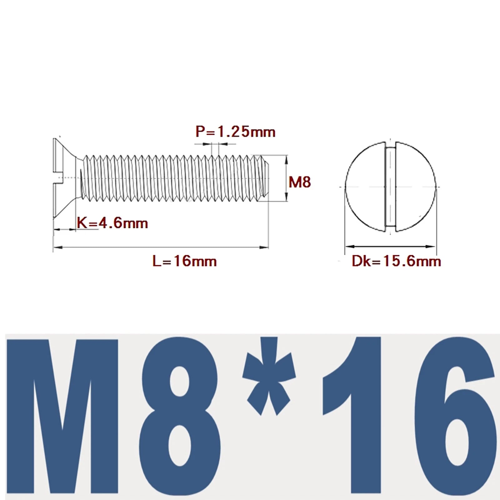 Countersunk Slotted Machine Screws M2–M8 | A2 Stainless Steel DIN 963