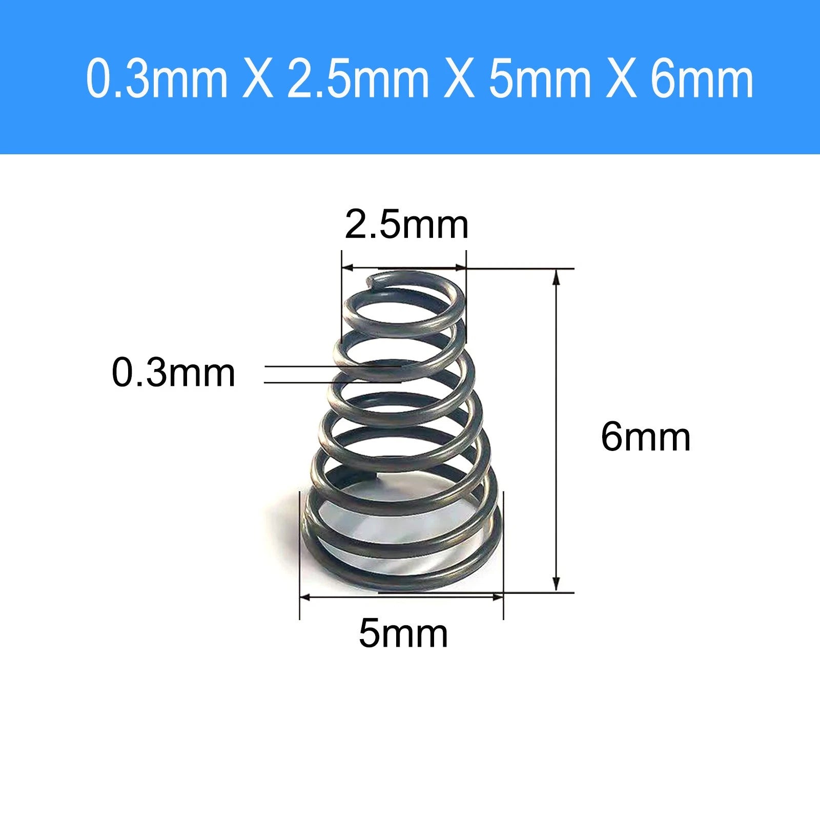 Conical Compression Spring Tapered Spring Steel Wire 0.2-3mm Heavy Duty Cone DIY