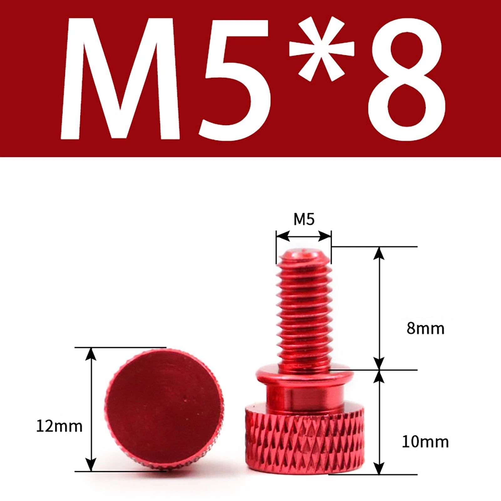 Aluminum Thumb Screws M5 M6 Knurled Hand Bolts Anodized PC Case Hobby DIY Stock