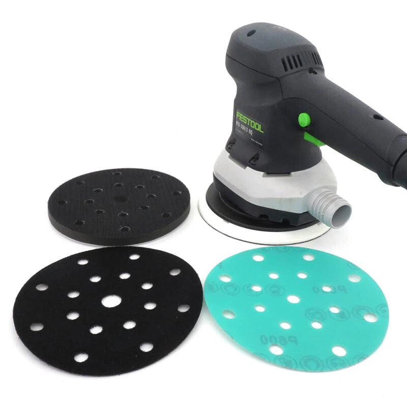 6" 150mm 17 Hole Polyester Film Green Sandpaper Wet Dry Sanding Discs P60-P2000