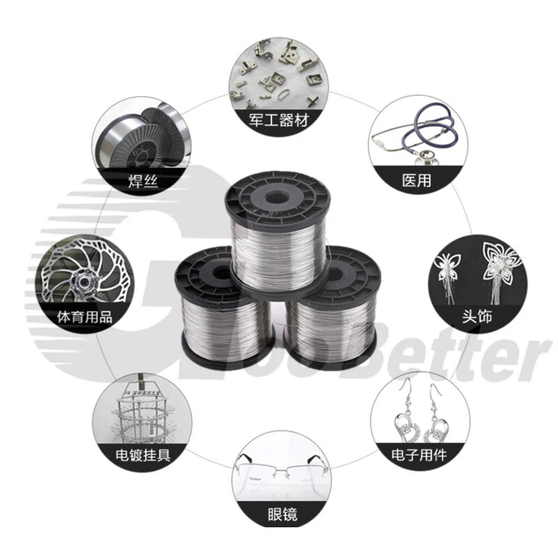 Titanium Wire Highly Pure Diameter 0.5mm - 5mm Ti TA2 Metal Wires Various Length