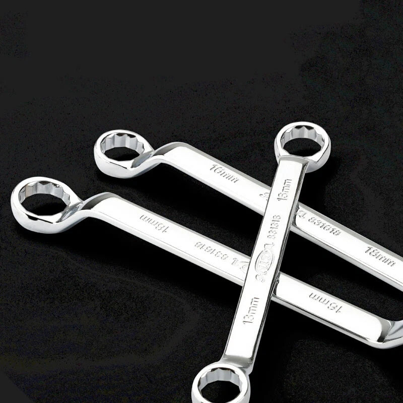 Ring Spanner Wrench High-Carbon Steel Metric Ring Deep Double Offset 5.5mm~36mm