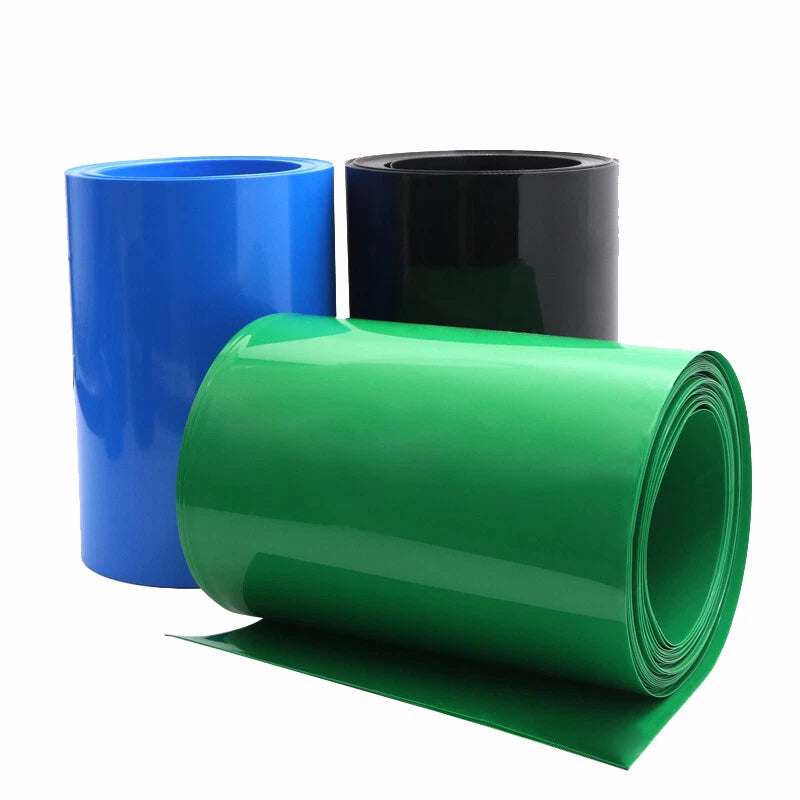18650 PVC Heat Shrink Tubing for Single Battery — 200mm to 295mm Wide, 1M/5M/10M