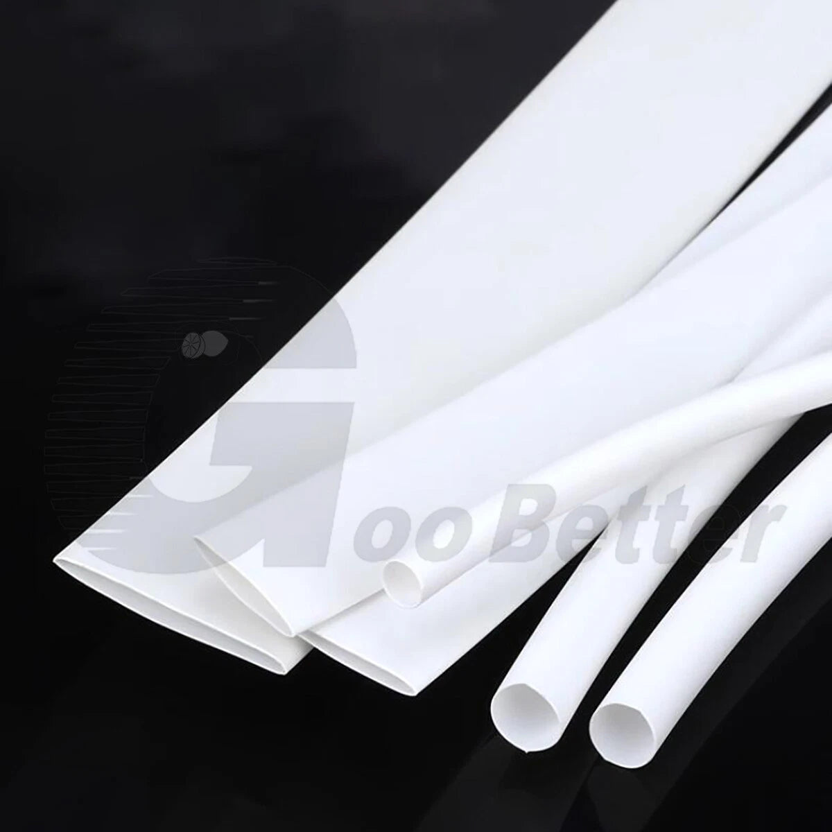 White Heat Shrink Tubing — 2:1 / 3:1 / 4:1 Ratio, Φ0.6mm–80mm, Wire & Cable Sleeving