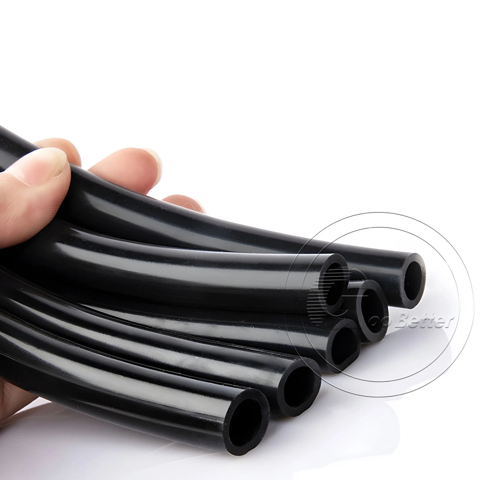 Black Silicone Rubber Tube – ID 0.5–60mm × OD 1–68mm Flexible Hose Pipe