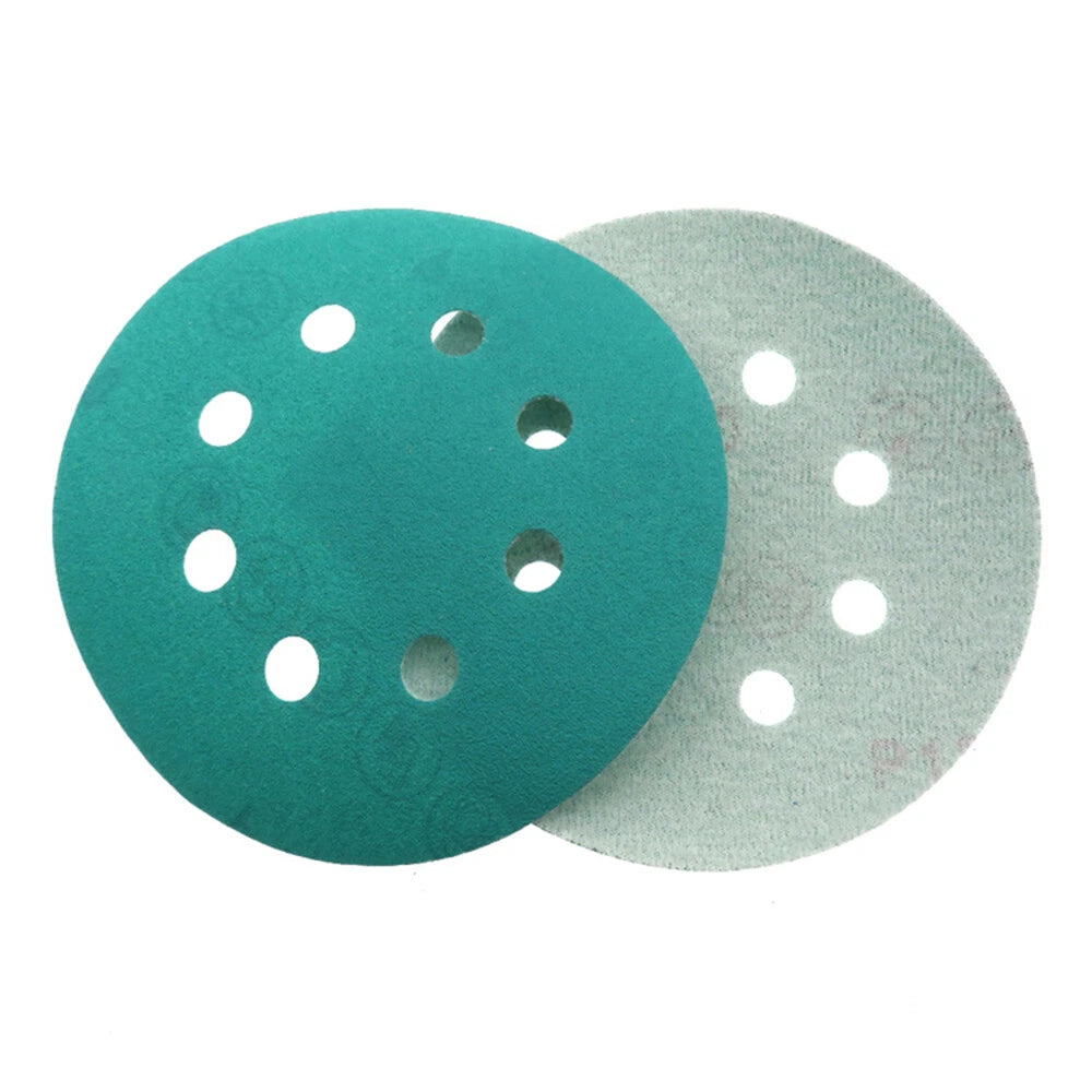 125mm Wet and Dry Sanding Disc 5'' Hook Loop 8 Hole Sandpaper Pad Orbital Sander