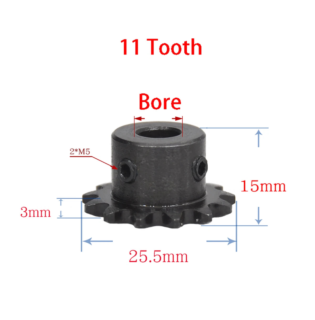 45# Steel 9 - 40 Tooth 04C Chain Drive Sprocket-Roller Chain-Chain Connector