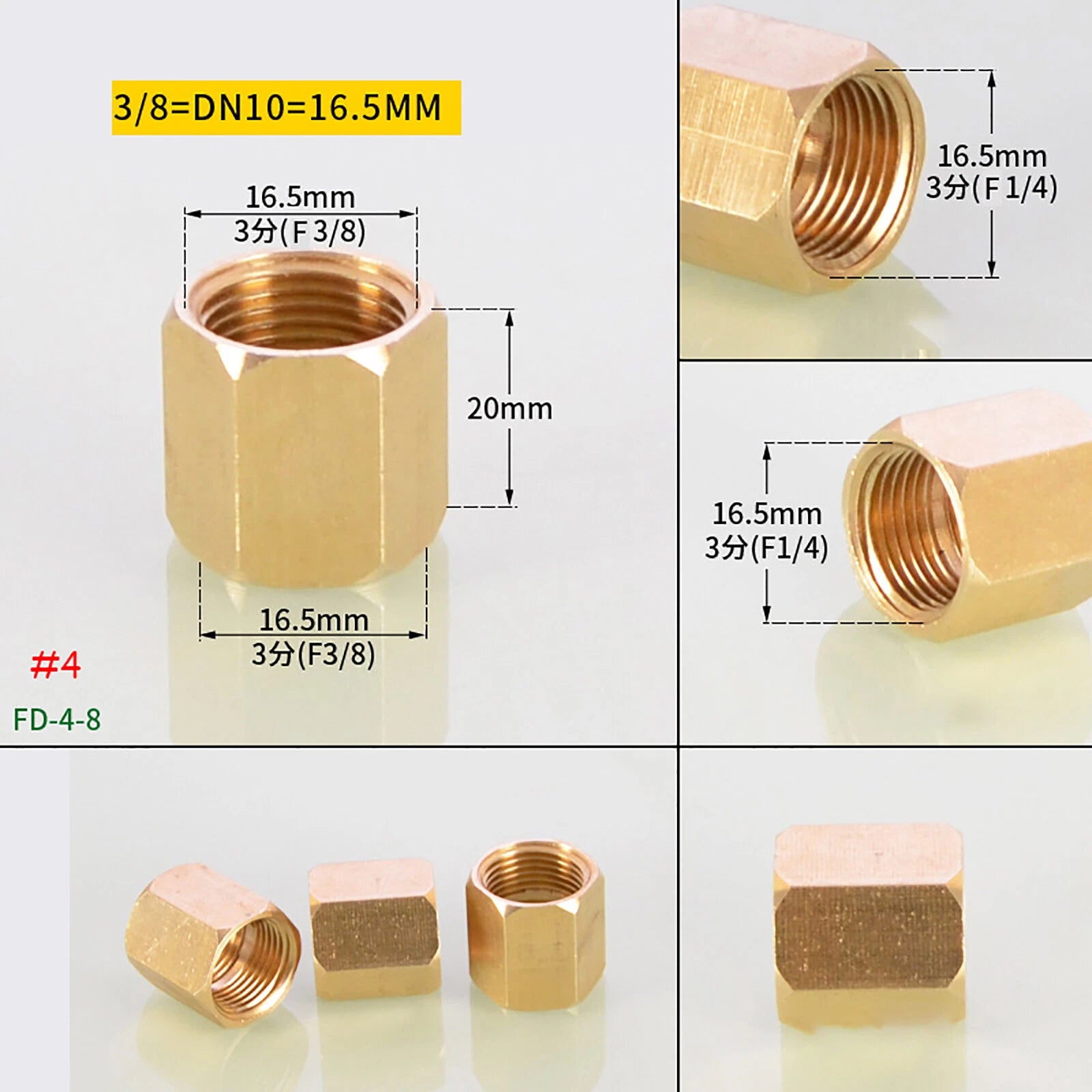 BSP Brass Socket Coupler Female x Female Thread Fitting | 1/8" to 1" Sizes