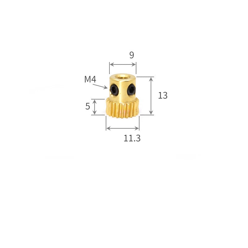 0.5/0.8 Module Worm Gear 20T-60T Teeth Brass Worm Gear Wheel & Worm Gear Shaft