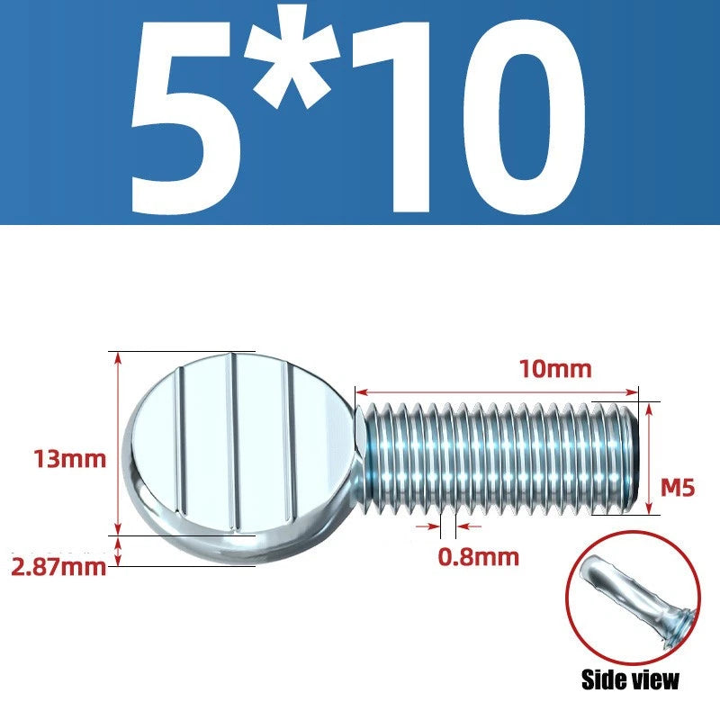 M5 M6 M8 Spade-head Thumb Screws Thumb Screw - Galvanized carbon steel