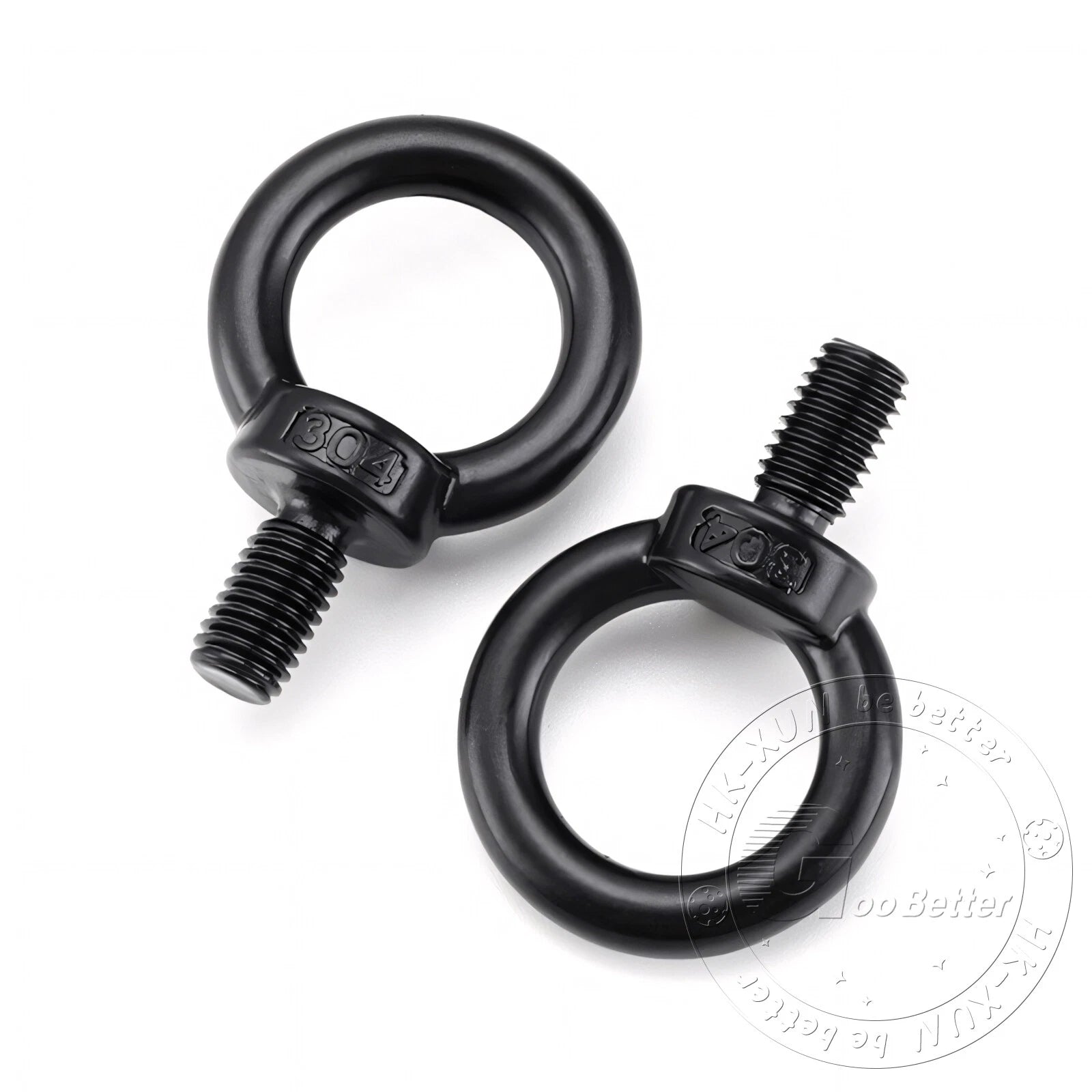 A2 304 Grade Black Stainless Steel Lifting Eye Nuts-Bolts M3 M4 M5 M6 M8 - M24