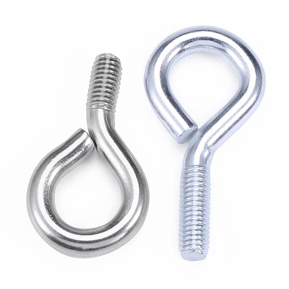 Galvanised Eye Screws Hooks Eye Bolts Closed Screws Rod Stainless Threaded Rings