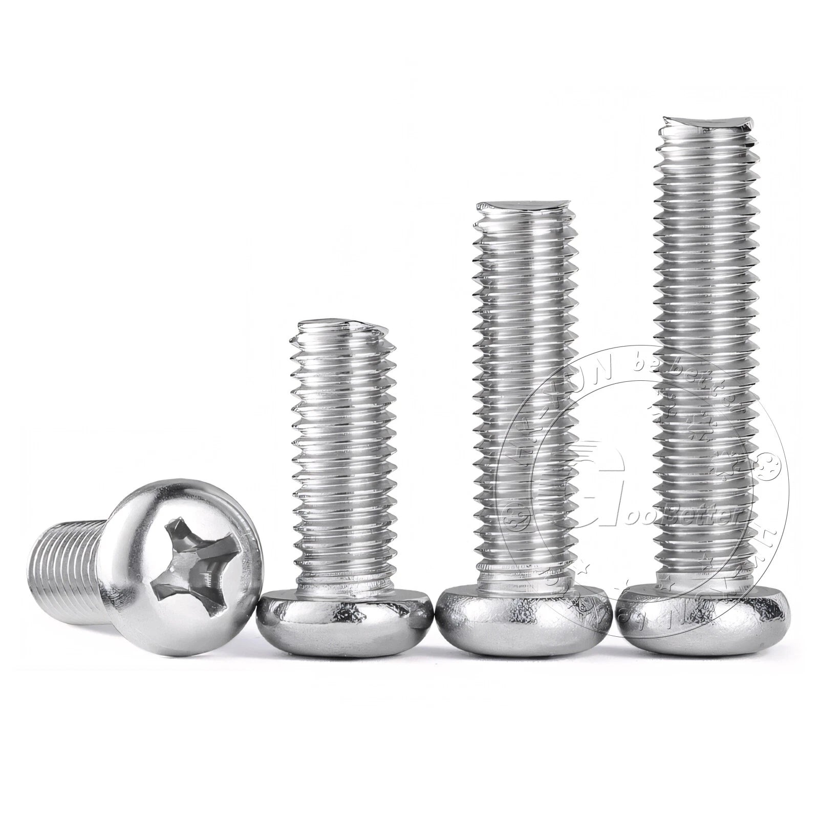 M3 M3.5 Phillips Pan Head Machine Screws – A2 Stainless Steel DIN 7985H (3–180mm Lengths)
