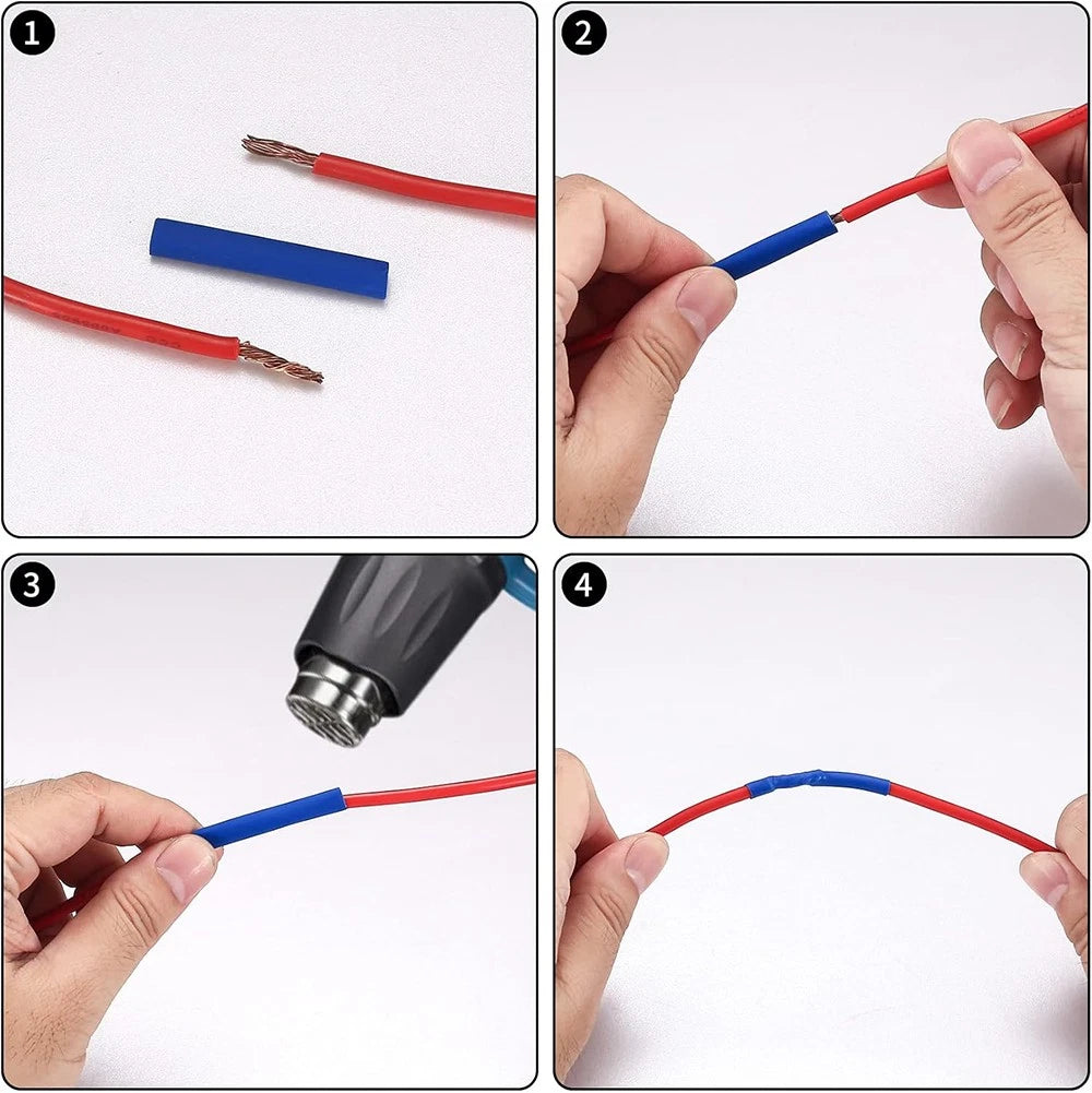 Heat Shrink Tubing 2:1 Ratio — φ5.5mm to φ10mm, 7 Colors, 1m–50m