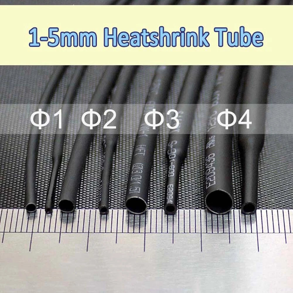 Heat Shrink Tubing 2:1 – Φ0.6mm to Φ5mm, 7 Colors, 1M/5M/10M Rolls