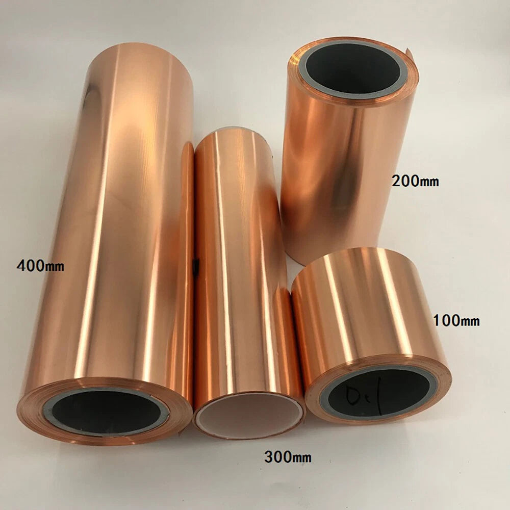 Copper Sheet Roll Metal Foil Plate 0.05-1mm Thick 15-90mm Width, Various lengths