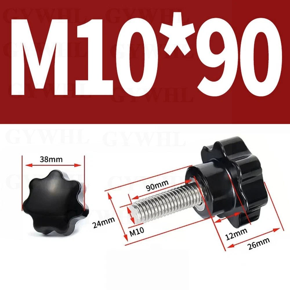 Star Bakelite Thumb Screws – Hand Clamping Knob Bolts, Stainless Steel Thread M3 to M12 - HomeDIYer
