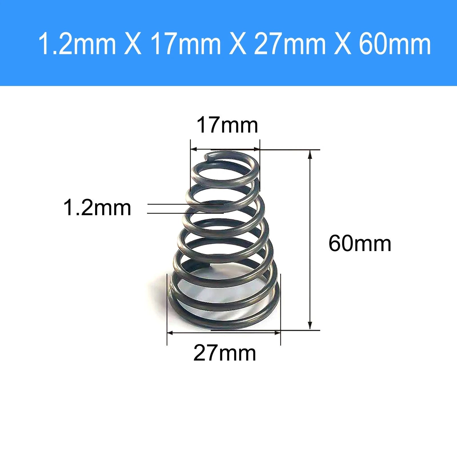Conical Compression Spring Tapered Spring Steel Wire 0.2-3mm Heavy Duty Cone DIY