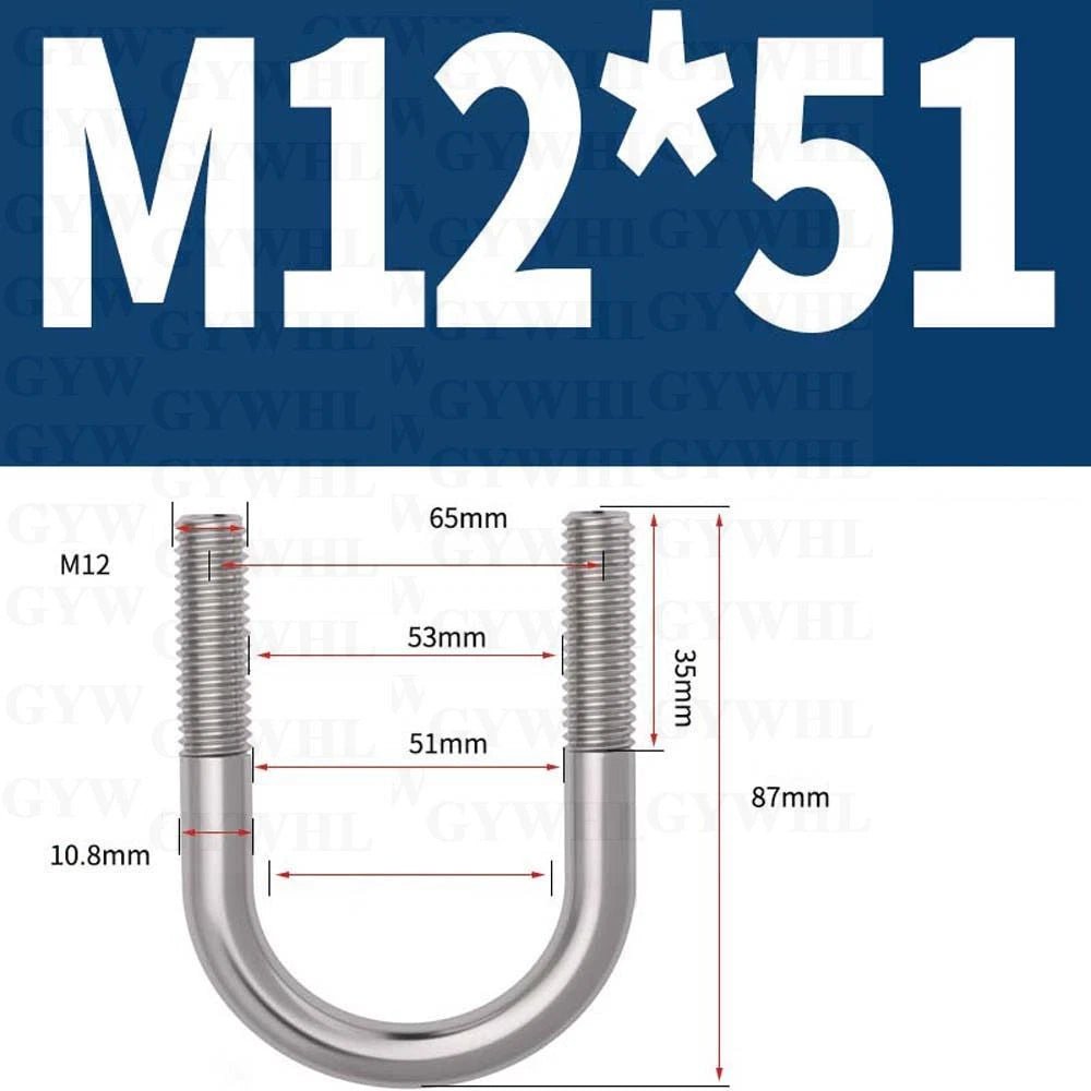 Marine Grade Round Bend U - Bolts — A2 & A4 Stainless Steel, M6 to M20 - HomeDIYer
