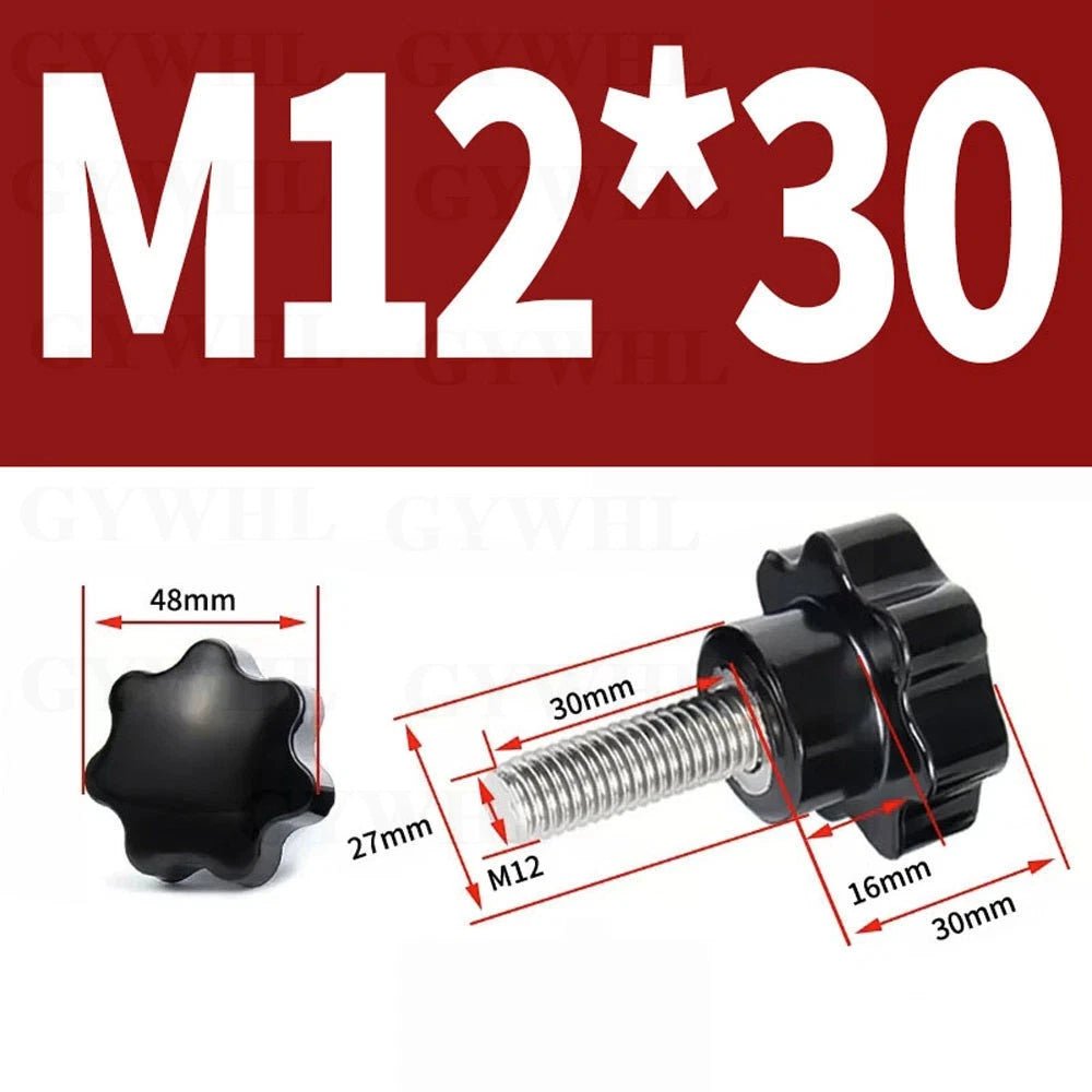 Star Bakelite Thumb Screws – Hand Clamping Knob Bolts, Stainless Steel Thread M3 to M12 - HomeDIYer