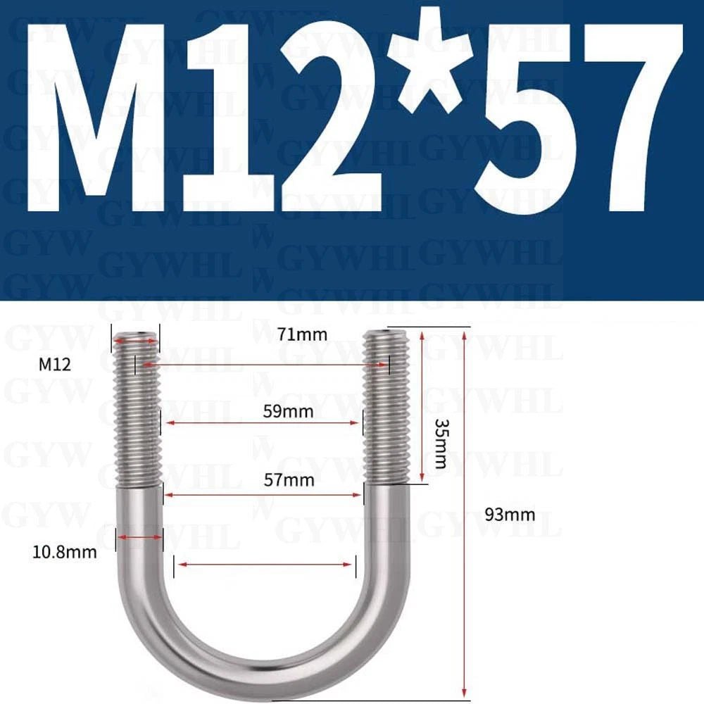 Marine Grade Round Bend U - Bolts — A2 & A4 Stainless Steel, M6 to M20 - HomeDIYer