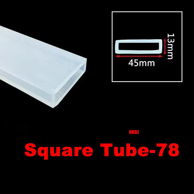 Square Silicone Rubber Hollow Tube Pipe Protector Seal Strips Width 2.5mm~108mm