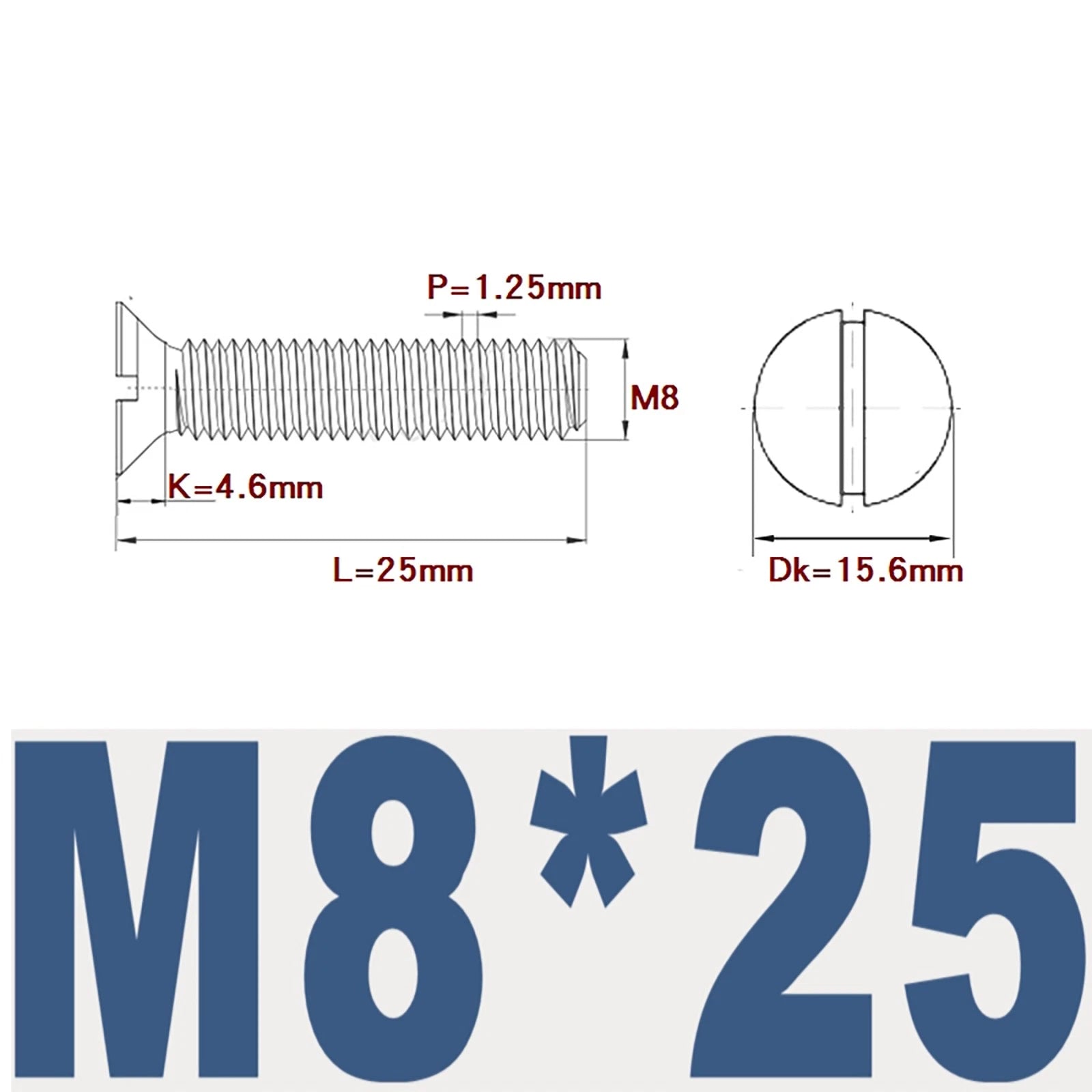 Countersunk Slotted Machine Screws M2–M8 | A2 Stainless Steel DIN 963