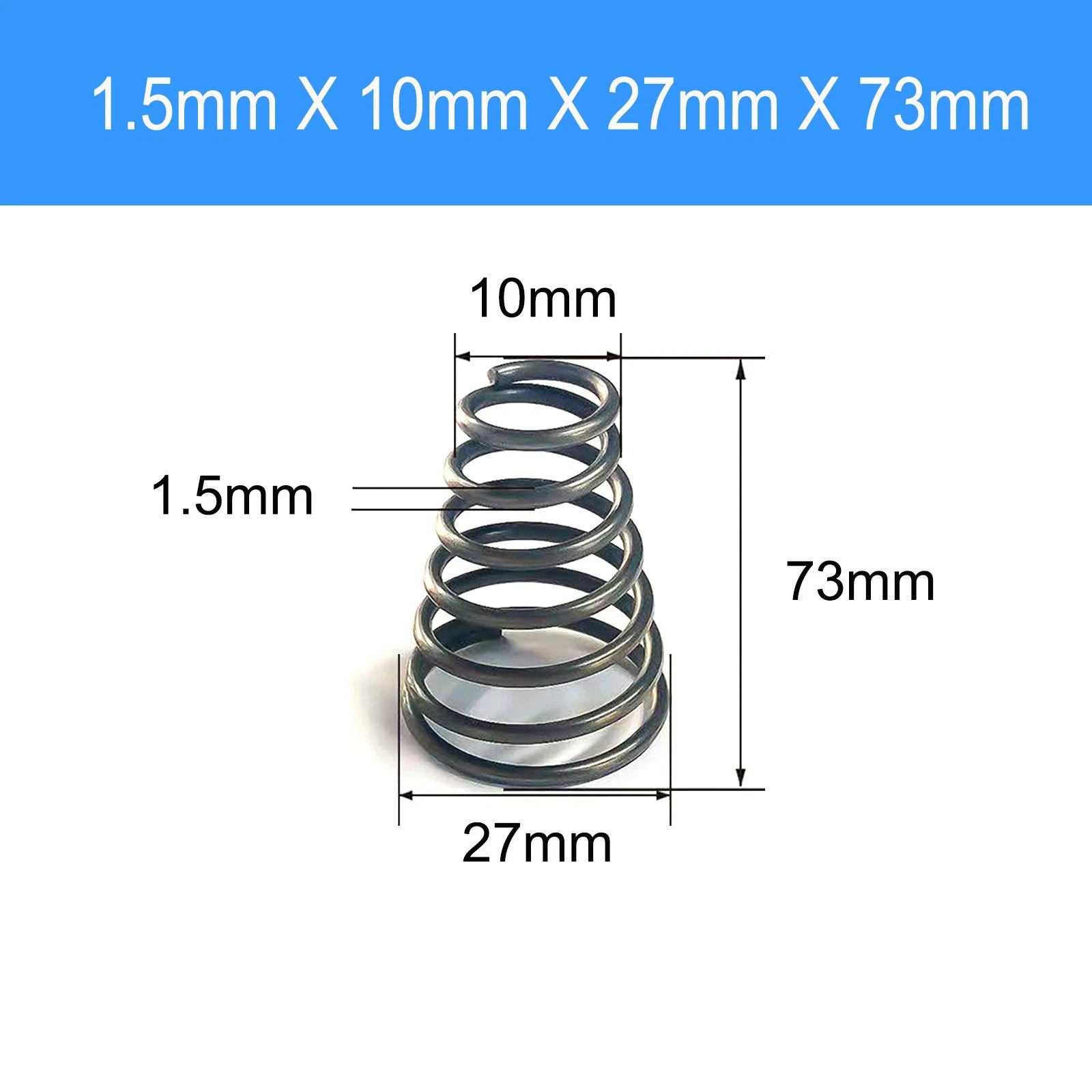 Conical Compression Spring Tapered Spring Steel Wire 0.2-3mm Heavy Duty Cone DIY