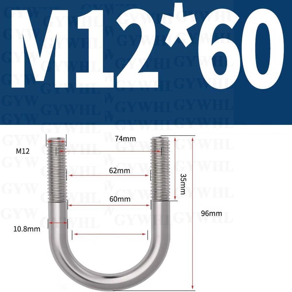 Marine Grade Round Bend U - Bolts — A2 & A4 Stainless Steel, M6 to M20 - HomeDIYer