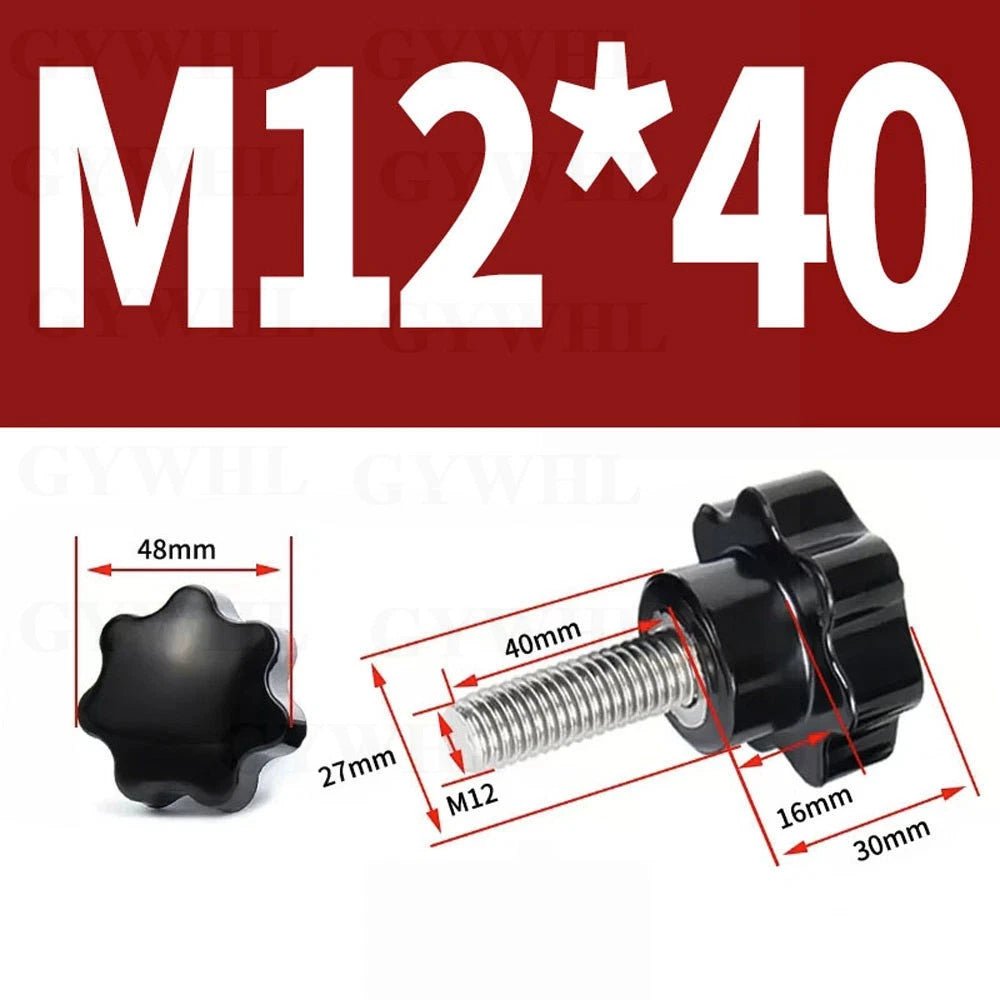 Star Bakelite Thumb Screws – Hand Clamping Knob Bolts, Stainless Steel Thread M3 to M12 - HomeDIYer