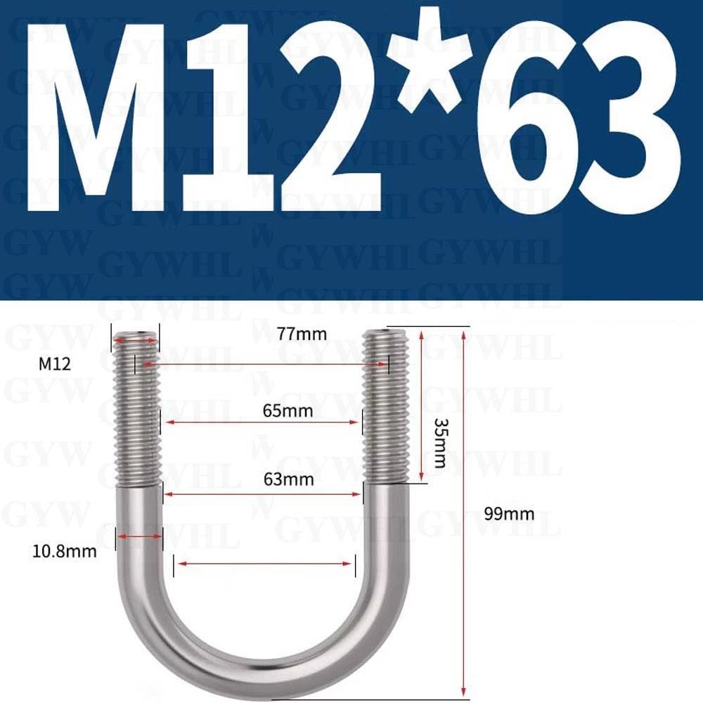 Marine Grade Round Bend U - Bolts — A2 & A4 Stainless Steel, M6 to M20 - HomeDIYer