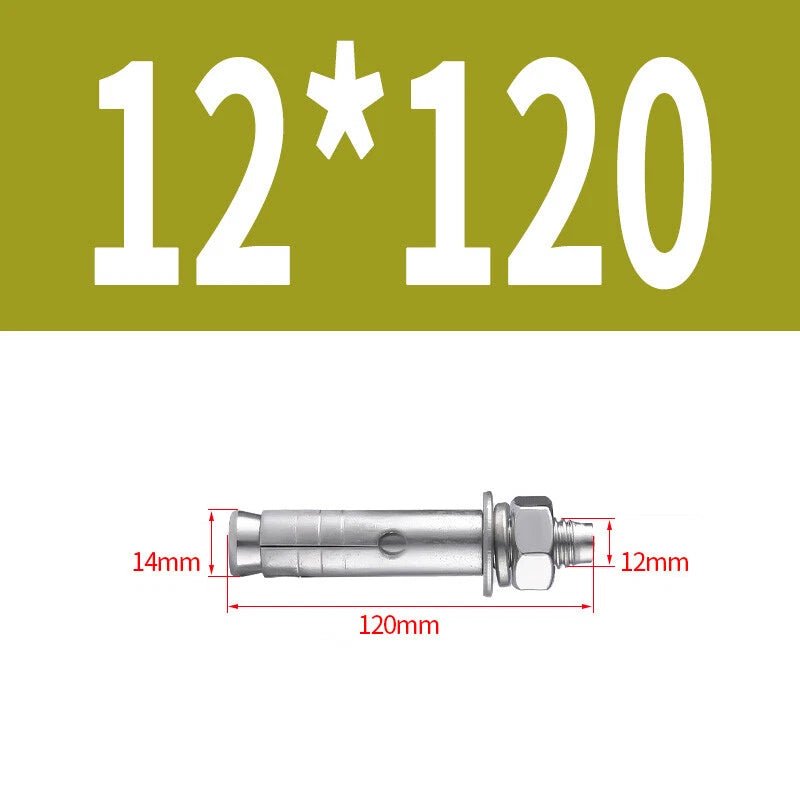 Hex Nut Expansion Sleeve Anchor Bolts — M6 to M20, Galvanized & Stainless Steel - HomeDIYer