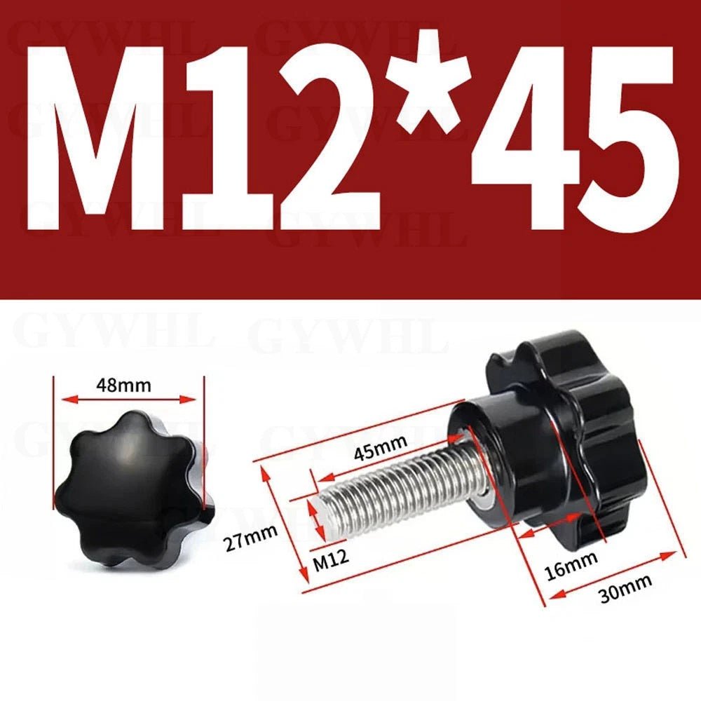 Star Bakelite Thumb Screws – Hand Clamping Knob Bolts, Stainless Steel Thread M3 to M12 - HomeDIYer