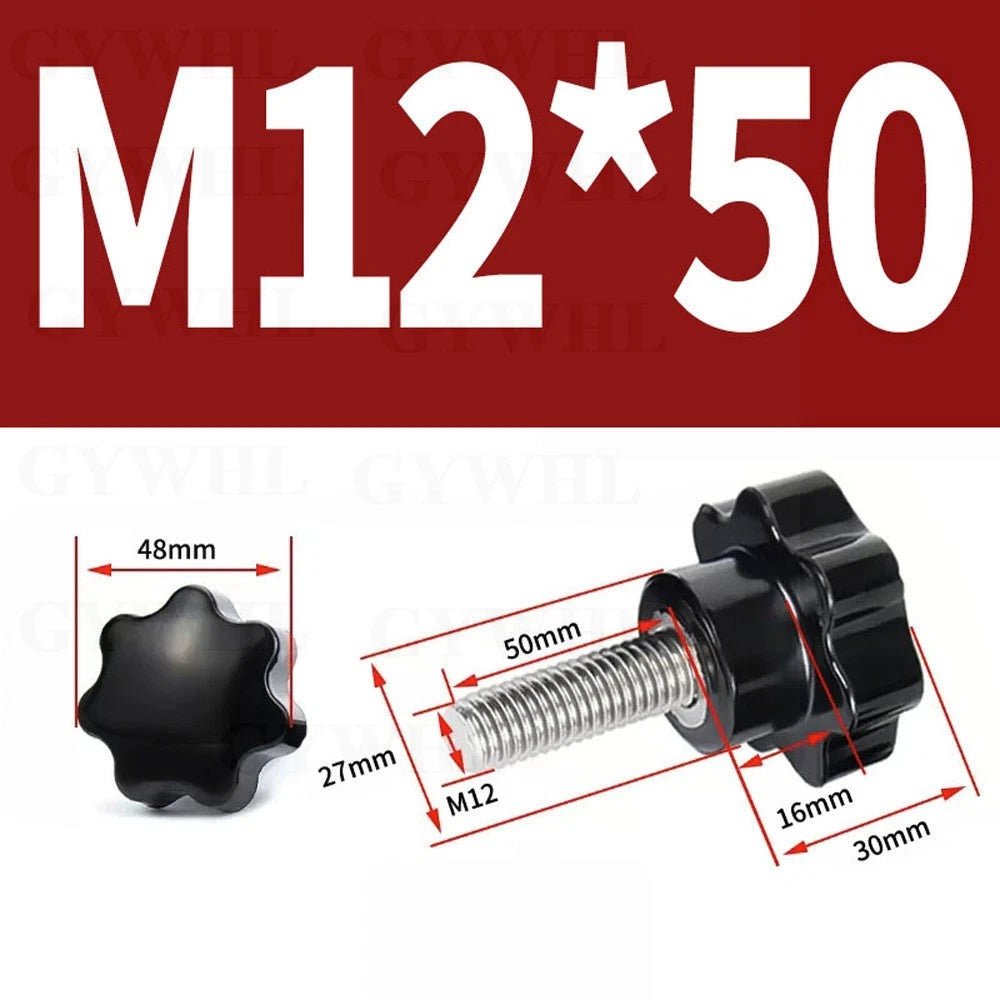 Star Bakelite Thumb Screws – Hand Clamping Knob Bolts, Stainless Steel Thread M3 to M12 - HomeDIYer