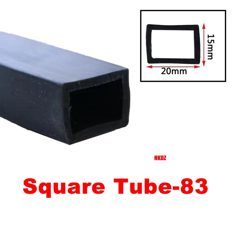 Square Silicone Rubber Hollow Tube Pipe Protector Seal Strips Width 2.5mm~108mm