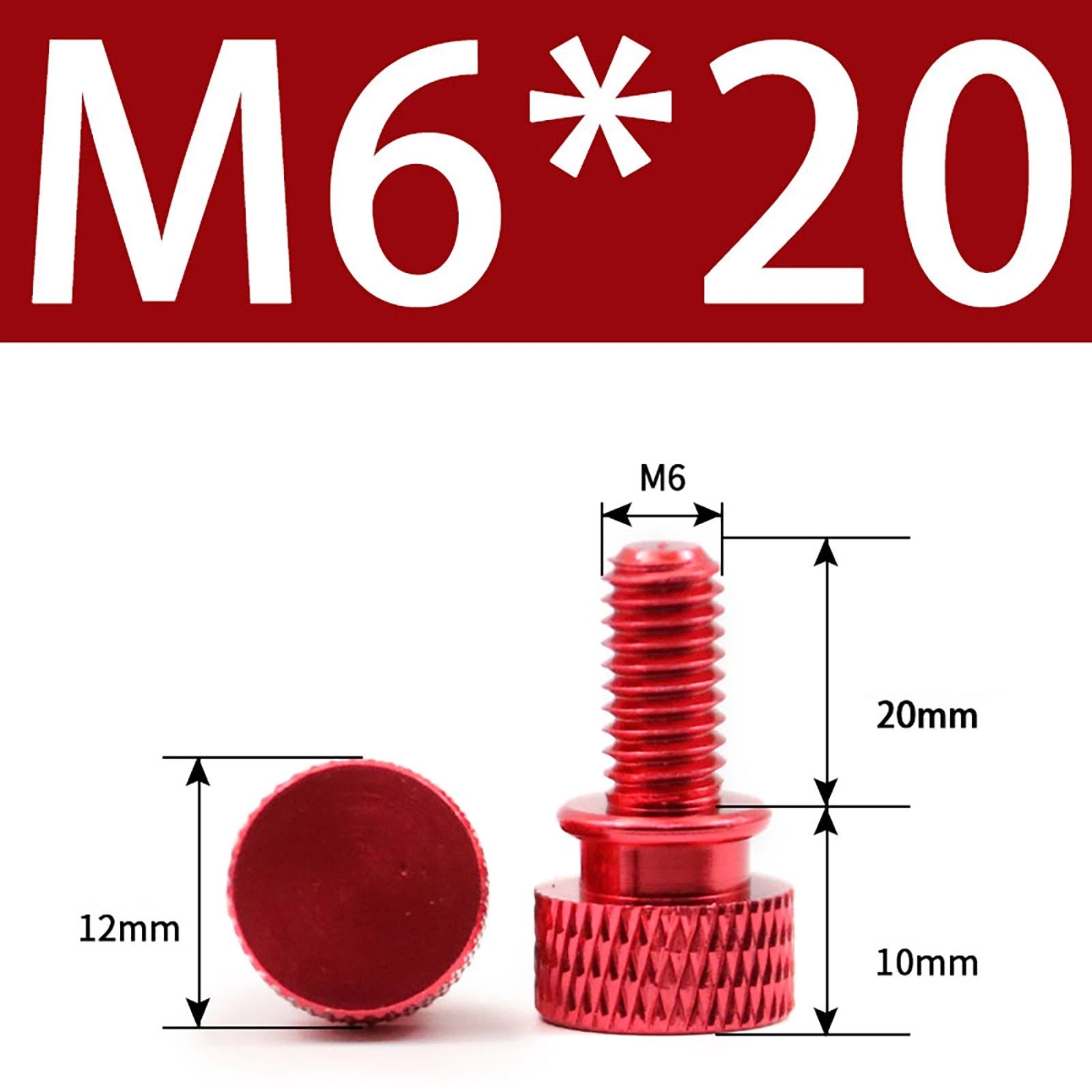 Aluminum Thumb Screws M5 M6 Knurled Hand Bolts Anodized PC Case Hobby DIY Stock