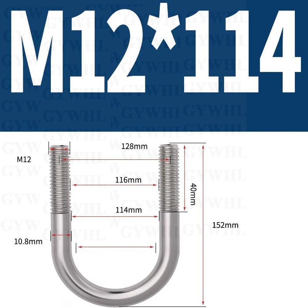 Marine Grade Round Bend U - Bolts — A2 & A4 Stainless Steel, M6 to M20 - HomeDIYer