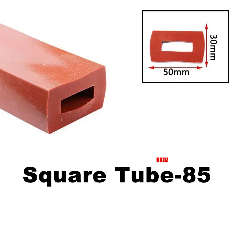 Square Silicone Rubber Hollow Tube Pipe Protector Seal Strips Width 2.5mm~108mm