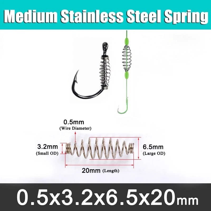 Single Circle Fish Hook Spring Fishing Hooks Fly Fishing Chub Tackle S M L Size - HomeDIYer