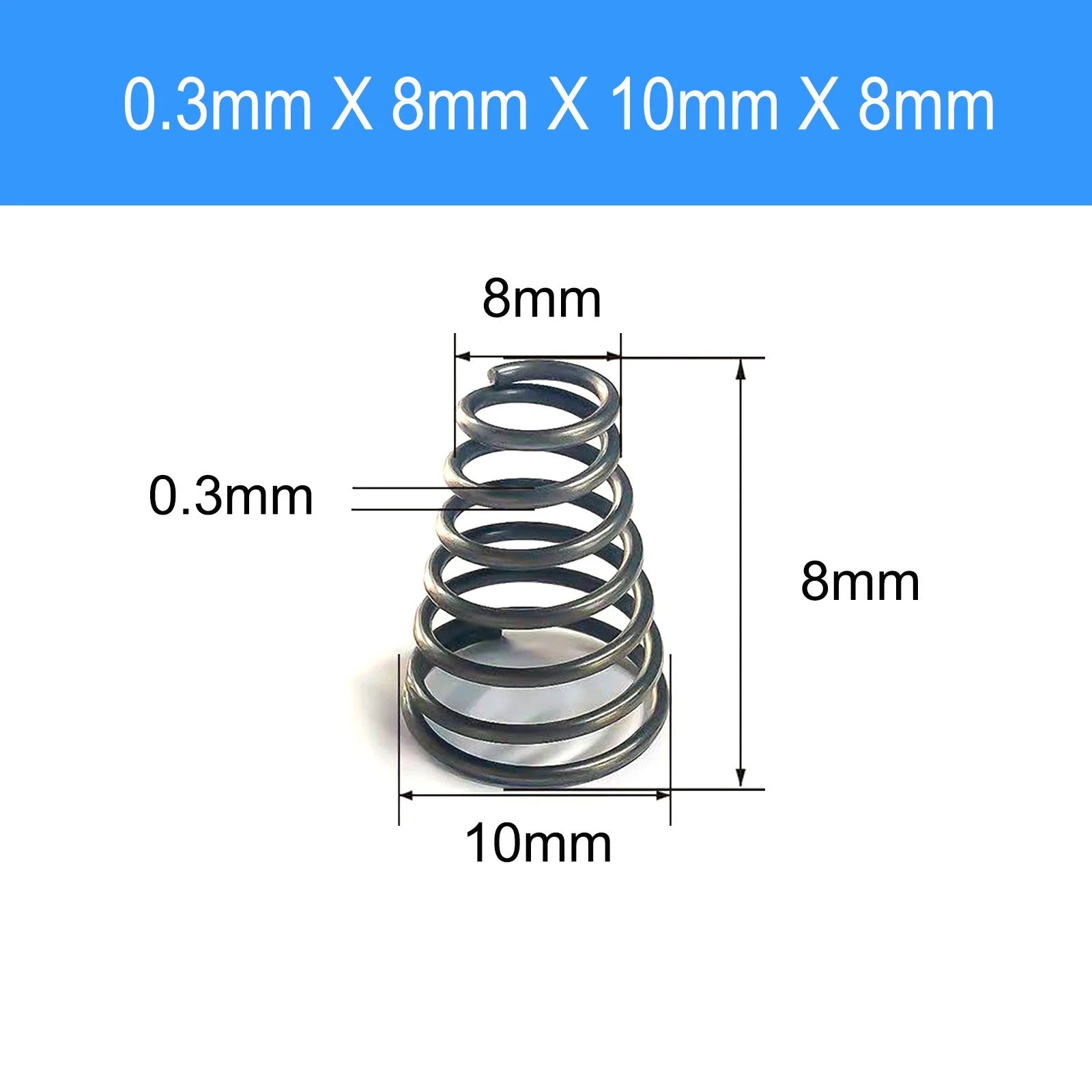 Conical Compression Spring Tapered Spring Steel Wire 0.2-3mm Heavy Duty Cone DIY