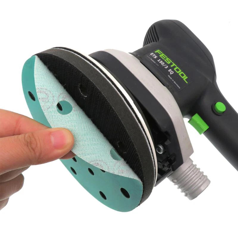 6" 150mm 17 Hole Polyester Film Green Sandpaper Wet Dry Sanding Discs P60-P2000