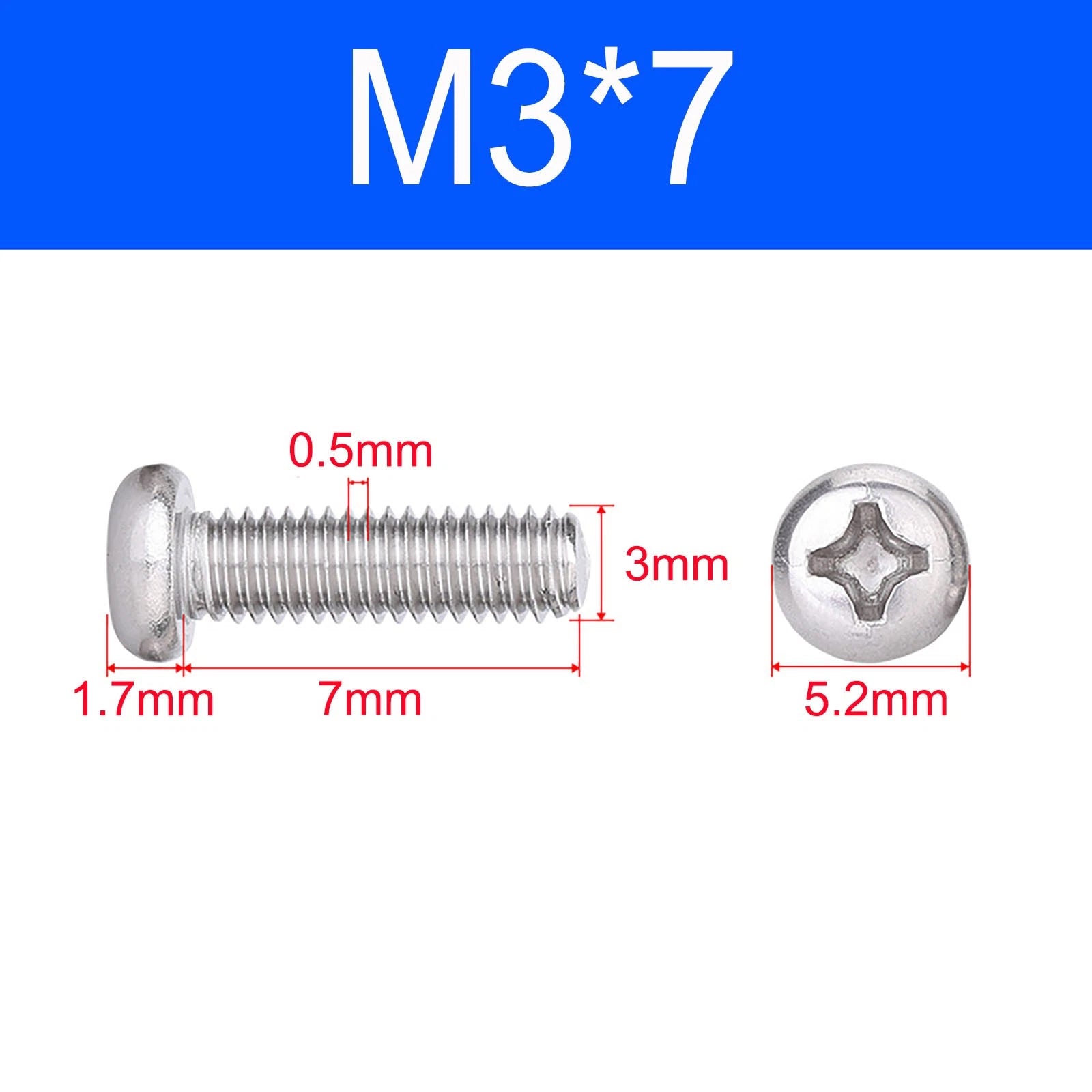 M3 M3.5 M4 M5 A2 Stainless Steel Pozi Pan Head Machine Screws DIN 7985