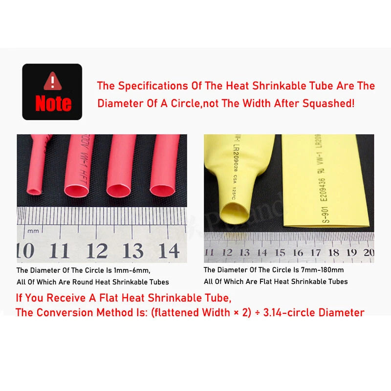 3:1 Ratio Heat Shrink Tubing – Black Electrical Wire Sleeving (Without Glue)